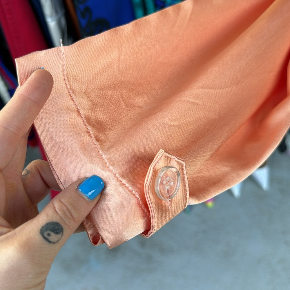 Zara Peach Pantone Satin Trouser - Picture 5 of 8